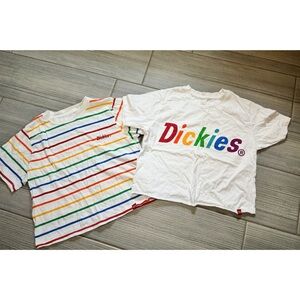 Dickies bundle of 2 white crop tops size XS